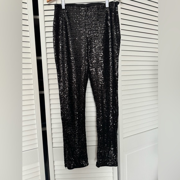 WD-NY black Sequin pants M NWT - Picture 1 of 8